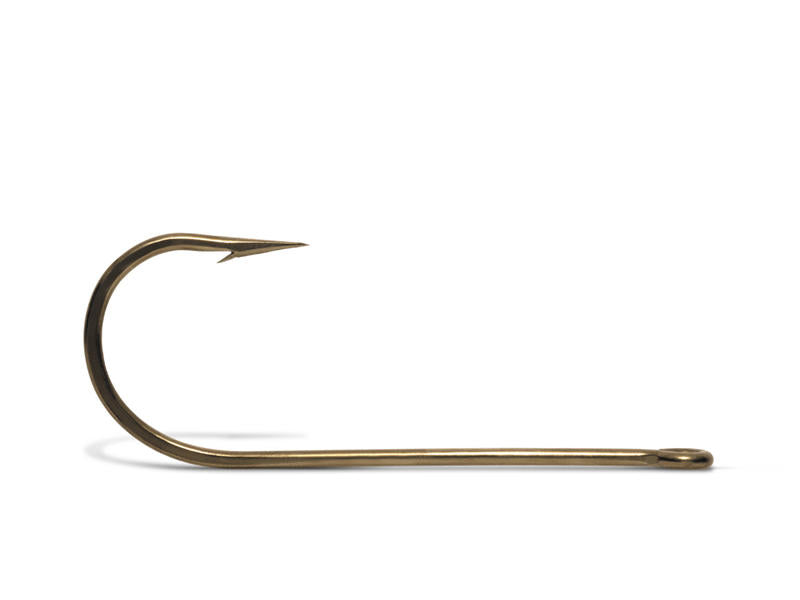 VMC Inline Needle Point saltwater fishing hook with black nickel finish designed for strong hooksets and corrosion resistance.