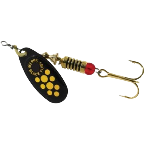 LURE B/FURY YELLOW DOT COPPER BLADE #0