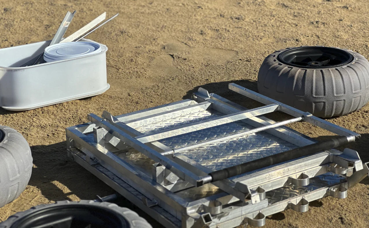 Collapsable Easy transport beach trolley 