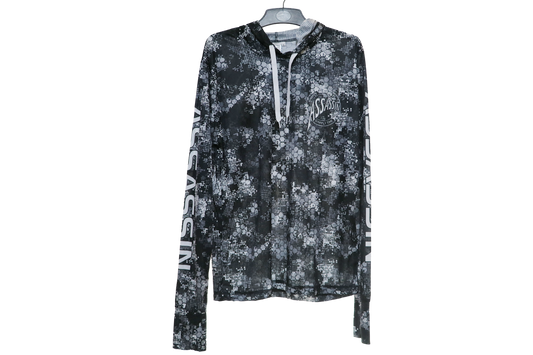Assassin Quick Dry Hex Camo Hoody Grey